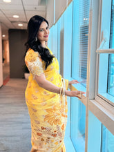 Reeva Yellow Saree with Blouse| Divyanka Tripathi Dahiya