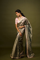 Dvisha saree set - Peacock Blue RTS