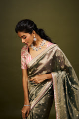 Dvisha saree set - Peacock Blue RTS