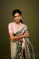 Dvisha saree set - Peacock Blue RTS