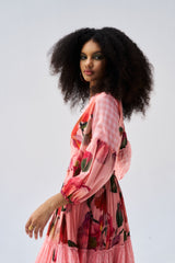 Cecily Wrap Dress- Peach