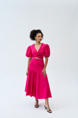 Falak Co-ord Set - Hot Pink