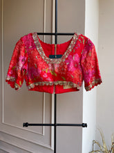 Floral Embroidered Blouse - Red