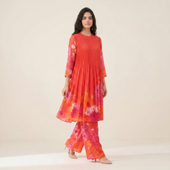Hridha Kurtha Set- Red