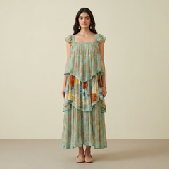 Arnica Layered Dress- Sage Mint