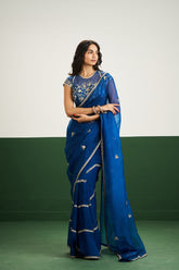 Hannah Saree Set - Peacock Blue