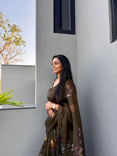 Tula Saree set – Olive green