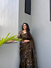 Tula Saree set – Olive green