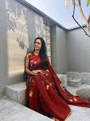 Shilo Saree set – Red