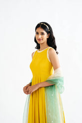 Naisha Yellow Dress with Dupatta
