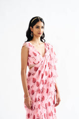 Dhara Pink Drape saree