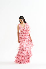 Dhara Pink Drape saree