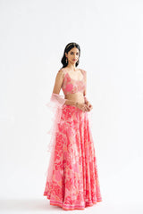 Mahira Pink Lehenga Set with Dupatta RTS