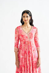 Viha Pink Printed Dress (Copy)