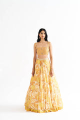 Hara Yellow Lehenga Set with Dupatta
