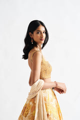Hara Yellow Lehenga Set with Dupatta
