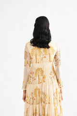 Anala Beige Printed Dress