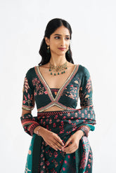 Kalla Green Saree with Blouse