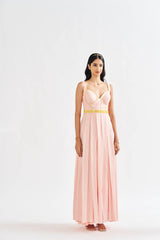 Niara Peach Dress with Dupatta