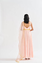 Niara Peach Dress with Dupatta