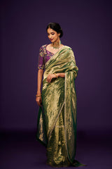 Sarovara Tissue Saree and Blouse Set