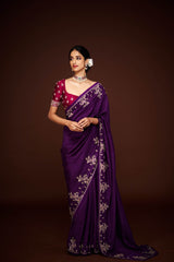 Madana Embroidered Saree and Blouse Set