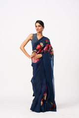 Aleera Saree Set- Navy Blue