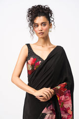 Kashia Saree Set- Black