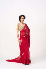 Arika Saree Set- Red