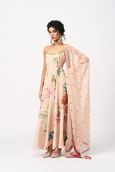 Shanvi Dress With Dupatta - Peach