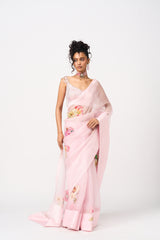 Iksha Saree Set-Baby Pink