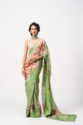 Vilina Saree Set- Green
