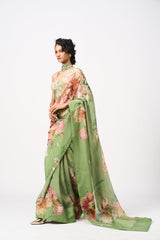 Vilina Saree Set- Green