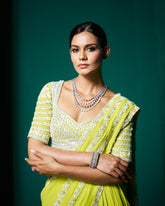 Levana drape saree with Blouse
- Pollen yellow