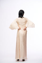 Mabel Drape Dress - Ivory RTS