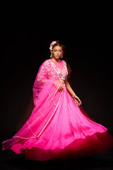 Zena Lehenga Set- Hot Pink RTS