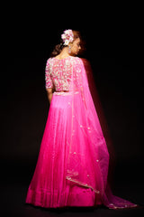 Zena Lehenga Set- Hot Pink RTS