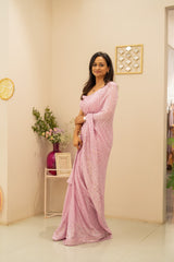 Mauve Saree with Blouse