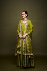 Zainab Green Anarkali with Dupatta RTS