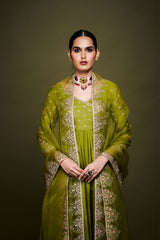 Zainab Green Anarkali with Dupatta RTS
