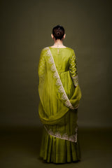 Zainab Green Anarkali with Dupatta RTS