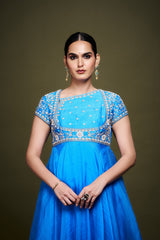 Nida Blue Anarkali