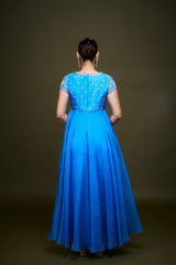 Nida Blue Anarkali