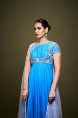 Nida Blue Anarkali