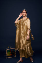 Noor Mustard Gold Kaftan Set