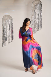 Display Product- CELESTIA COWL TYE AND DYE DRESS