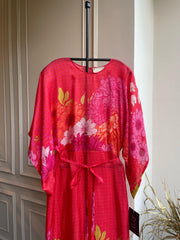 Ivana-Red Floral Kaftan Dress RTS