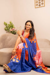 Yuthi Saree with Blouse- Blue