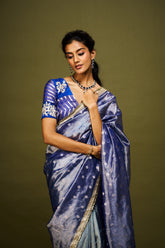 Jwala saree set - Royal blue