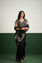 Kayla Saree Set - Black
